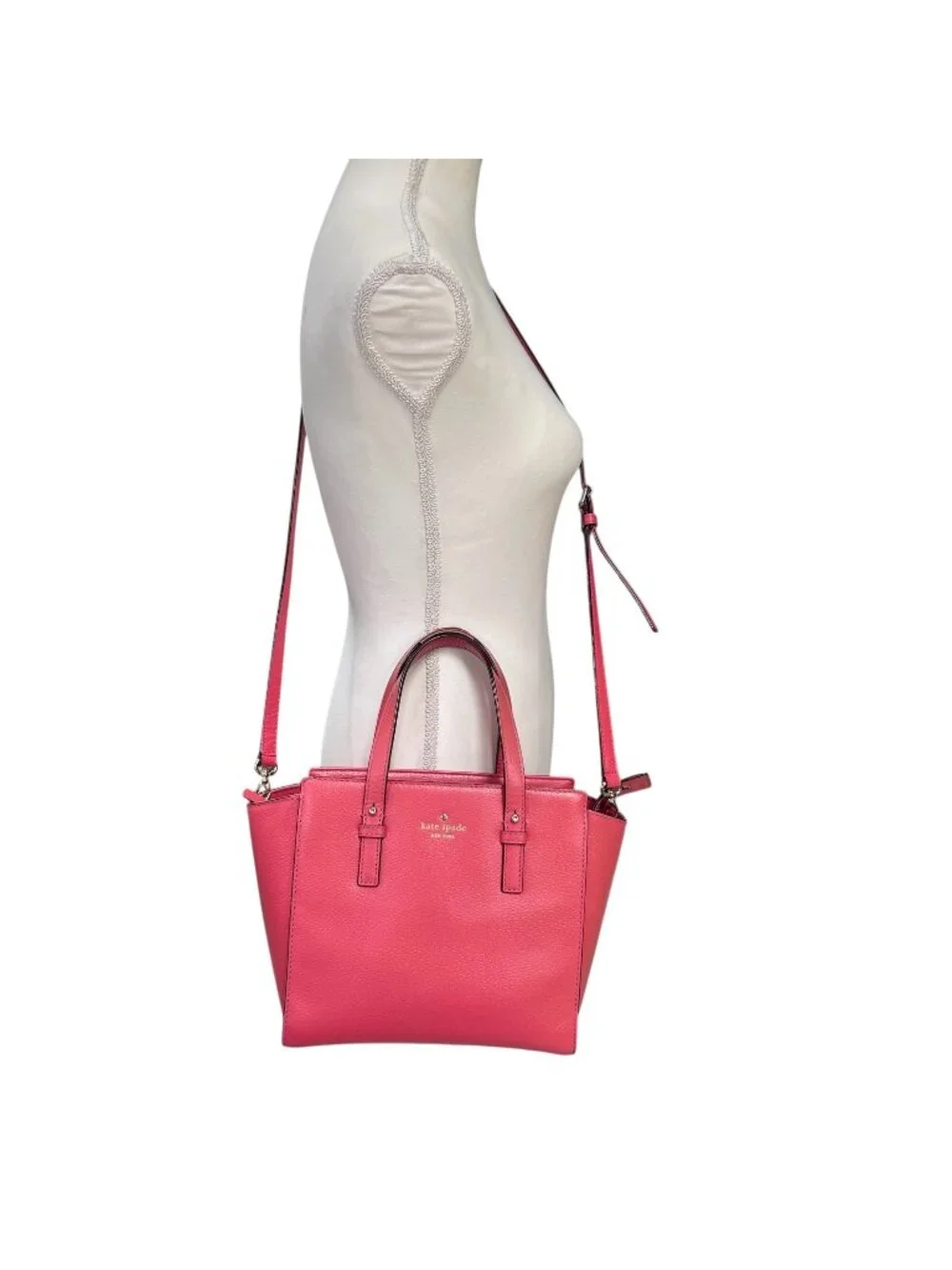 Kate Spade Grand Street Small Hayden Satchel Crossbody Radish Pink